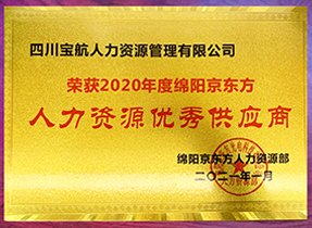 綿陽京東方人力資源優(yōu)秀供應商